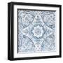 An Aesthetic Period Original Tile Dating around 1880 with Floral Design-Chris_Elwell-Framed Art Print