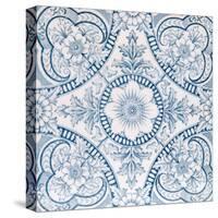 An Aesthetic Period Original Tile Dating around 1880 with Floral Design-Chris_Elwell-Stretched Canvas