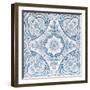 An Aesthetic Period Original Tile Dating around 1880 with Floral Design-Chris_Elwell-Framed Art Print