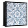 An Aesthetic Period Original Tile Dating around 1880 with Floral Design-Chris_Elwell-Framed Stretched Canvas