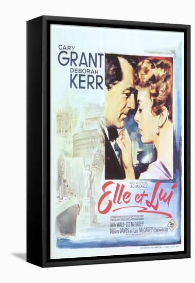 An Affair to Remember, Spanish Movie Poster, 1957-null-Framed Stretched Canvas