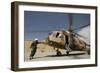 An Afghan Air Force Aerial Gunner Makes Final Checks on a Mi-17 Helicopter-null-Framed Premium Photographic Print