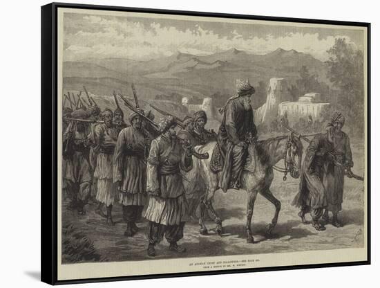 An Afghan Chief and Followers-William 'Crimea' Simpson-Framed Stretched Canvas