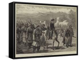 An Afghan Chief and Followers-William 'Crimea' Simpson-Framed Stretched Canvas