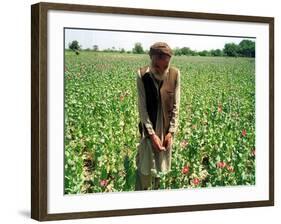 An Afghan Farmer Working-null-Framed Photographic Print