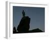 An Afghan Man Stands on a Huge Rock Next to the Now Abad Dinazung Monument-Rodrigo Abd-Framed Photographic Print