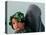 An Afghan Mother Waits with Her Daughter Before Attending Medical Care-null-Stretched Canvas