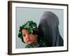 An Afghan Mother Waits with Her Daughter Before Attending Medical Care-null-Framed Photographic Print