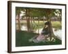 An Afternoon by a River with a King Charles Spaniel-Alexander M. Rossi-Framed Giclee Print