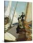 An Afternoon on the Sailing Boat-Albert Lynch-Stretched Canvas