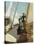 An Afternoon on the Sailing Boat-Albert Lynch-Stretched Canvas