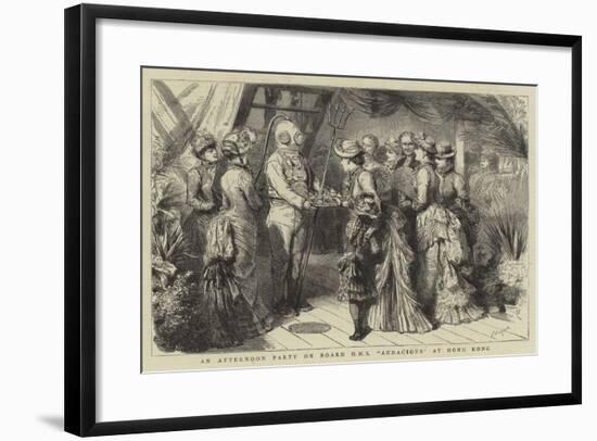 An Afternoon Party on Board HMS Audacious at Hong Kong-Godefroy Durand-Framed Giclee Print