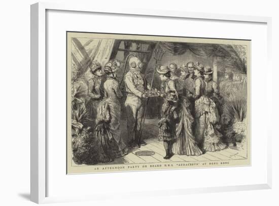 An Afternoon Party on Board HMS Audacious at Hong Kong-Godefroy Durand-Framed Giclee Print