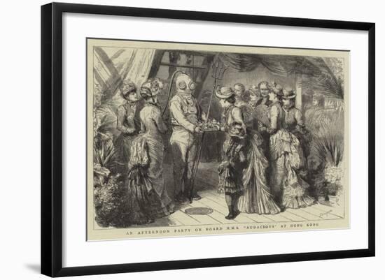 An Afternoon Party on Board HMS Audacious at Hong Kong-Godefroy Durand-Framed Giclee Print