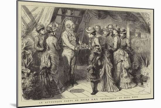 An Afternoon Party on Board HMS Audacious at Hong Kong-Godefroy Durand-Mounted Giclee Print