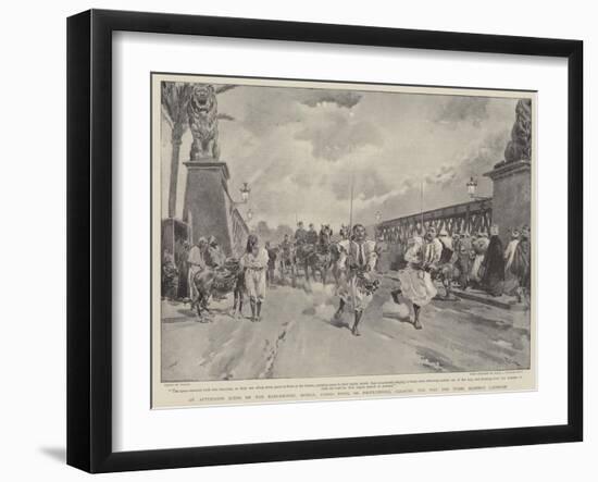 An Afternoon Scene on the Kasr-En-Neel Bridge, Cairo-Oswaldo Tofani-Framed Giclee Print