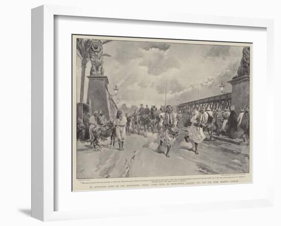 An Afternoon Scene on the Kasr-En-Neel Bridge, Cairo-Oswaldo Tofani-Framed Giclee Print