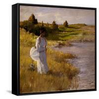 An Afternoon Stroll, C.1890-95-William Merritt Chase-Framed Stretched Canvas