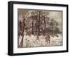 An Afternoon When the Gardens Were White with Snow, from Peter Pan in Kensington Gardens by J M Bar-Arthur Rackham-Framed Giclee Print
