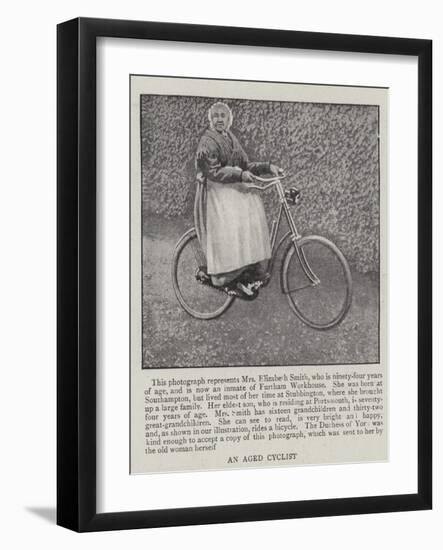 An Aged Cyclist-null-Framed Giclee Print