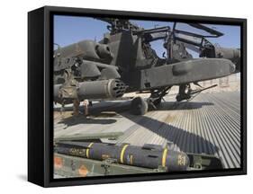 An AGM-114 Hellfire Missile Is Ready to Be Loaded onto an AH-64 Apache-Stocktrek Images-Framed Stretched Canvas