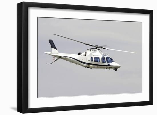 An Agusta Westland A109 Power Elite Helicopter-null-Framed Photographic Print