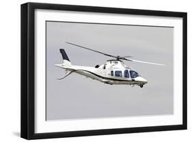 An Agusta Westland A109 Power Elite Helicopter-null-Framed Photographic Print