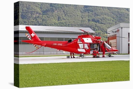 An Agustawestland Aw109 Helicopter of the Swiss Air Rescue-null-Stretched Canvas