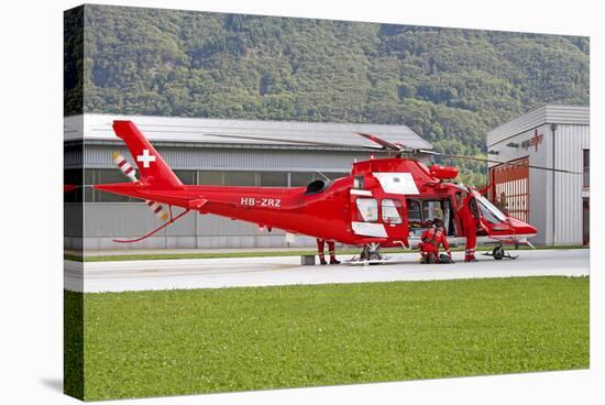 An Agustawestland Aw109 Helicopter of the Swiss Air Rescue-null-Stretched Canvas