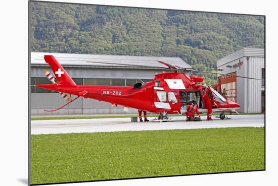 An Agustawestland Aw109 Helicopter of the Swiss Air Rescue-null-Mounted Photographic Print