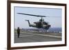 An Ah-1W Super Cobra Takes Off from the Flight Deck of USS Kearsarge-null-Framed Photographic Print