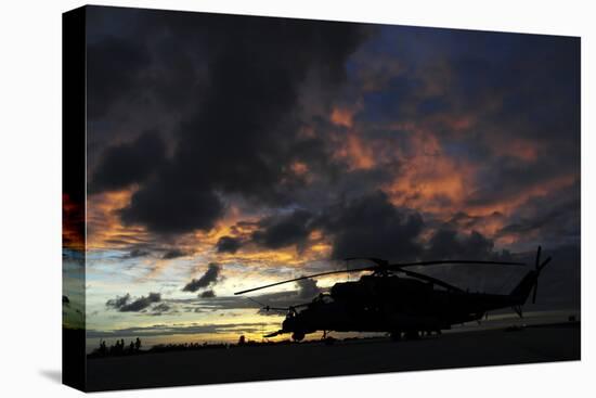 An Ah-2 Sabre at Sunset in Natal, Brazil-Stocktrek Images-Stretched Canvas