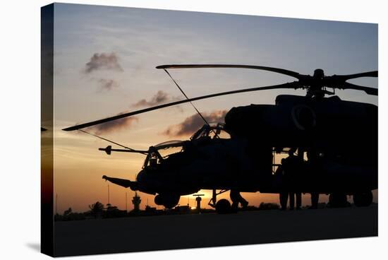 An Ah-2 Sabre at Sunset in Natal, Brazil-Stocktrek Images-Stretched Canvas