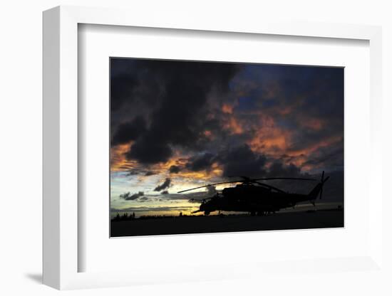 An Ah-2 Sabre at Sunset in Natal, Brazil-Stocktrek Images-Framed Photographic Print