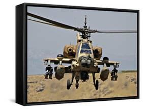 An AH-64A Peten Attack Helicopter of the Israeli Air Force-Stocktrek Images-Framed Stretched Canvas