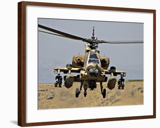 An AH-64A Peten Attack Helicopter of the Israeli Air Force-Stocktrek Images-Framed Photographic Print