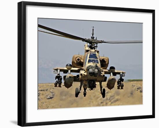 An AH-64A Peten Attack Helicopter of the Israeli Air Force-Stocktrek Images-Framed Photographic Print