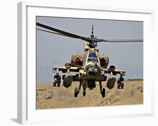 An AH-64A Peten Attack Helicopter of the Israeli Air Force-Stocktrek Images-Framed Photographic Print