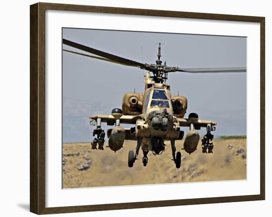 An AH-64A Peten Attack Helicopter of the Israeli Air Force-Stocktrek Images-Framed Photographic Print