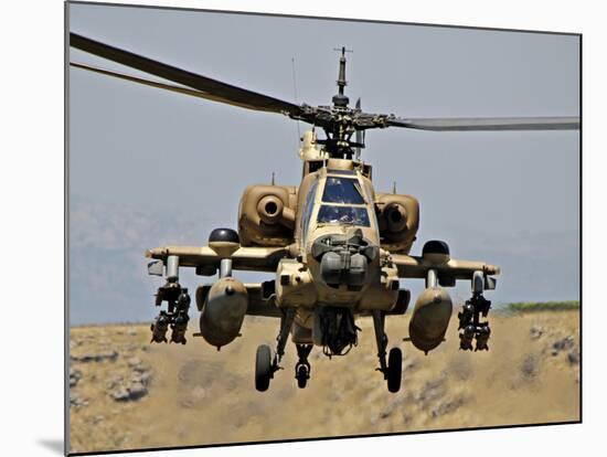 An AH-64A Peten Attack Helicopter of the Israeli Air Force-Stocktrek Images-Mounted Photographic Print