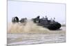 An Air-Cushion Landing Craft Approaches the Shore of Camp Al-Galail, Qatar-null-Mounted Photographic Print