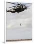 An Air Force Pararescueman Conducts a Combat Insertion and Extraction Exercise in Djibouti, Africa-null-Framed Photographic Print