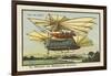 An Air-Mail-Ship-Jean Marc Cote-Framed Art Print