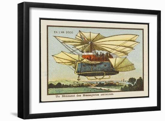 An Air-Mail-Ship-Jean Marc Cote-Framed Art Print