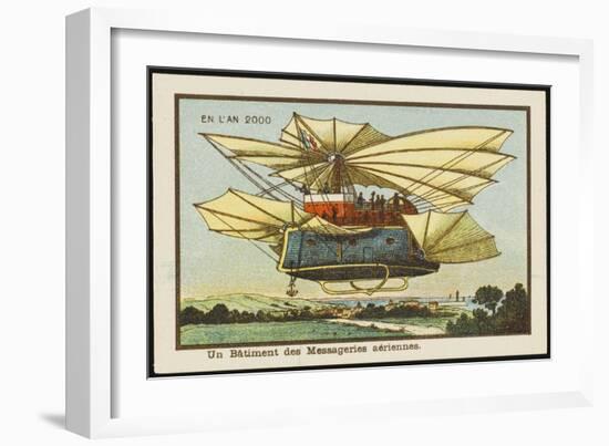 An Air-Mail-Ship-Jean Marc Cote-Framed Art Print