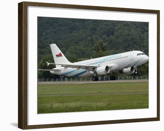 An Airbus A320 of the Royal Air Force of Oman Taking Off-Stocktrek Images-Framed Photographic Print
