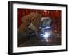 An Aircraft Metals Technician Welds Framework-Stocktrek Images-Framed Photographic Print