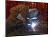 An Aircraft Metals Technician Welds Framework-Stocktrek Images-Mounted Photographic Print