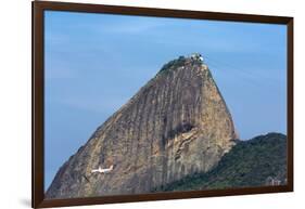 An Airliner Flies beneath Sugarloaf Mountain, Rio De Janeiro.-Jon Hicks-Framed Photographic Print