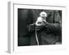 An Albino Old World Monkey, Genus Ceropithecus, Being Held at London Zoo, July 1922-Frederick William Bond-Framed Photographic Print